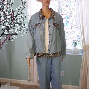 Impulse blue jeans pant suit